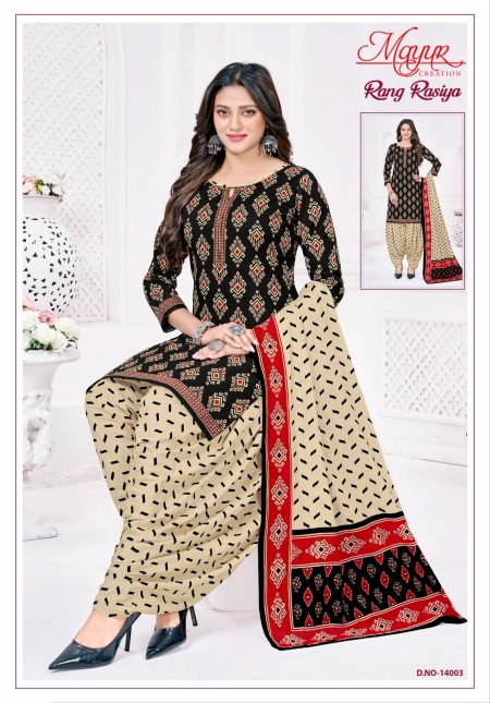 Rang Rasiya Vol 14 By Mayur Printed Cotton Dress Material